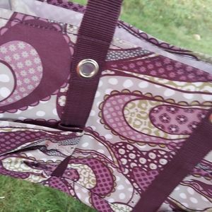 Open 31 tote bag purple and white